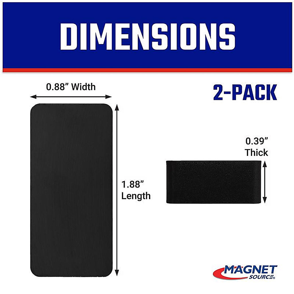 Master Magnetics - 7044 - 1.875 in. Ceramic Block Magnets 3 lb. pull 3.4 MGOe Black 2/pc.