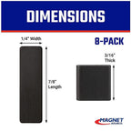 Master Magnetics - 7001 - .875 in. Ceramic Block Block Magnets 0.6 lb. pull 3.4 MGOe Black 8/pc.