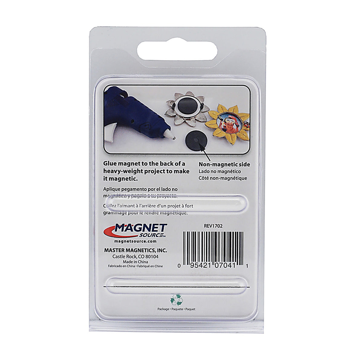 Master Magnetics - 7041 - .187 in. Ceramic Disc Magnets 0.7 lb. pull 1.05 MGOe Black 2/pc.