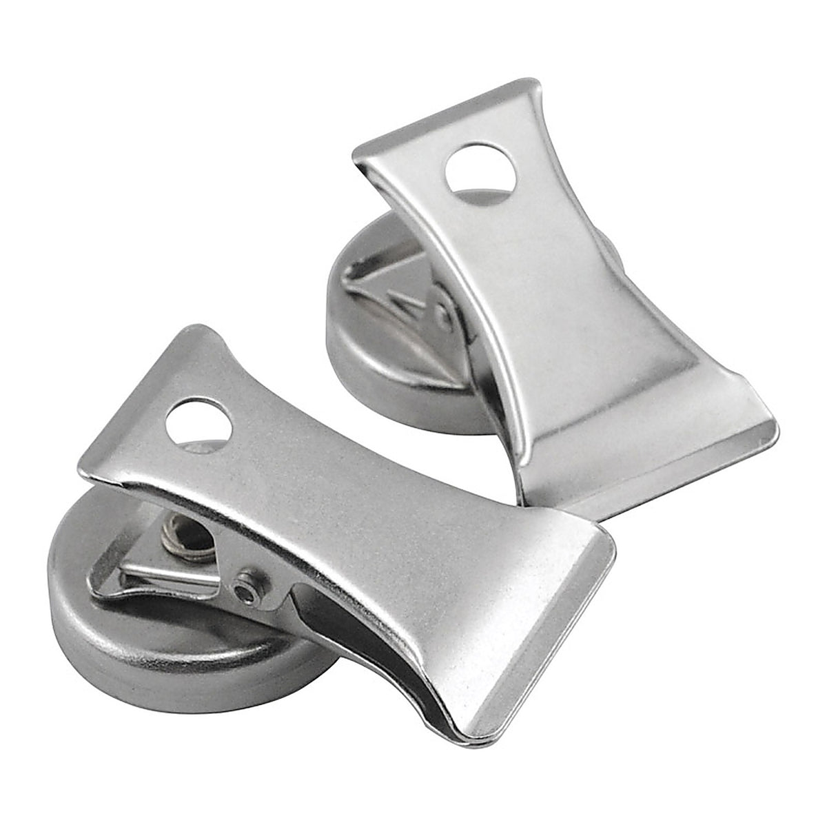 Master Magnetics - 7219 - 1.8 in. Ceramic Clip Magnetic Clips 3 lb. pull 3.4 MGOe Silver 2/pc.
