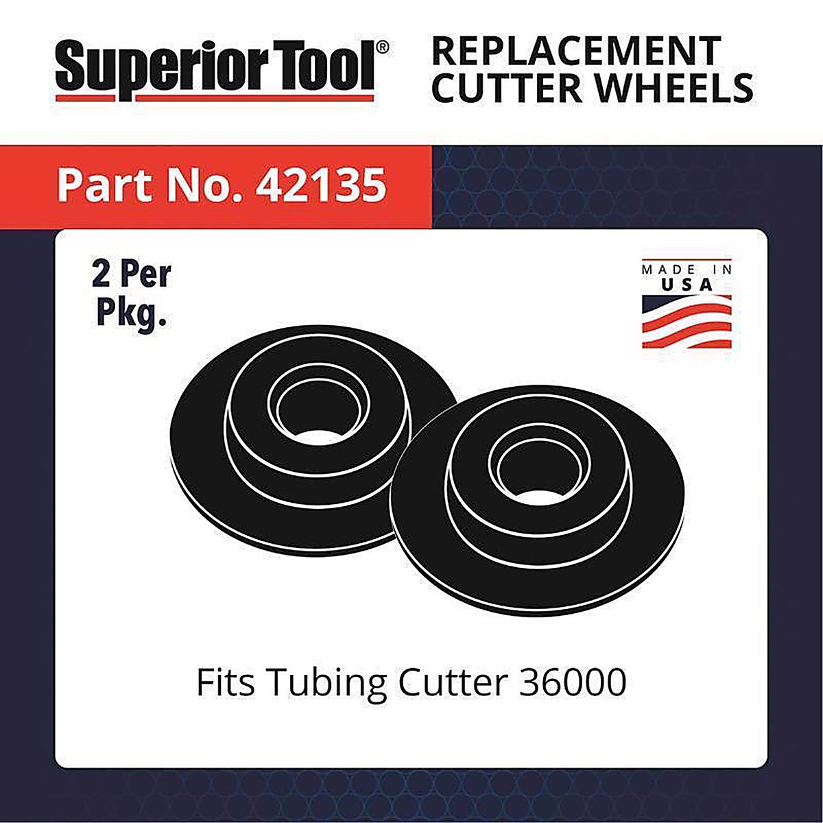 Superior Tool - 42135 - Replacement Cutter Wheel Black