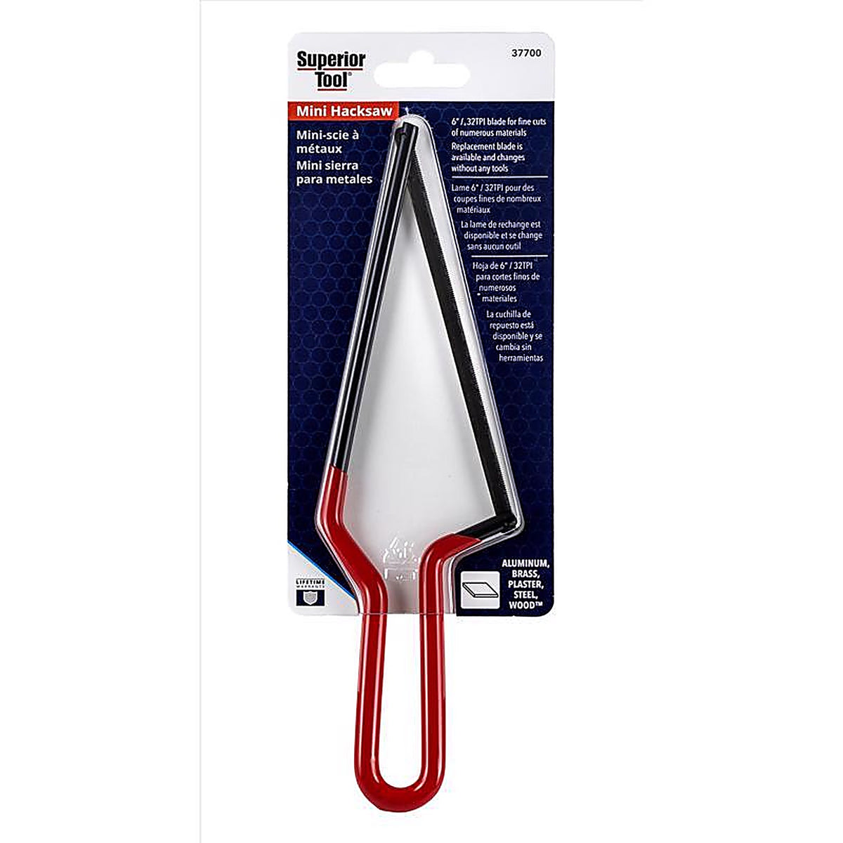 Superior Tool - 37700 - 6 in. High Carbon Steel Mini Metal Hacksaw Red 1/pc.
