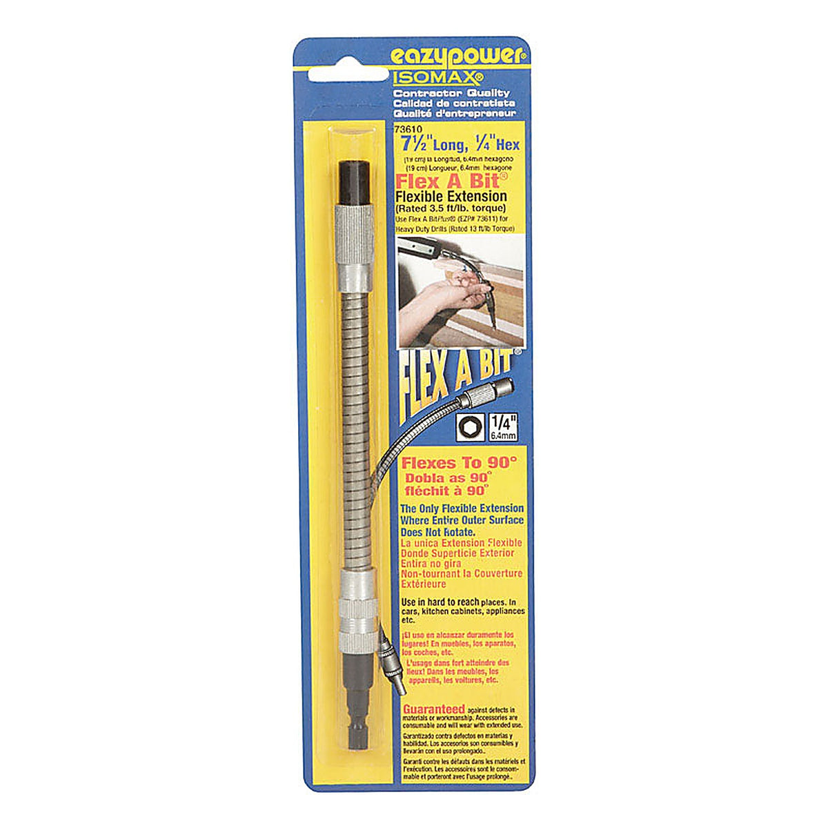 Eazypower - 73610 - Isomax 7-1/2 in. Steel Extension 1/4 in. Hex Shank 1/pc.