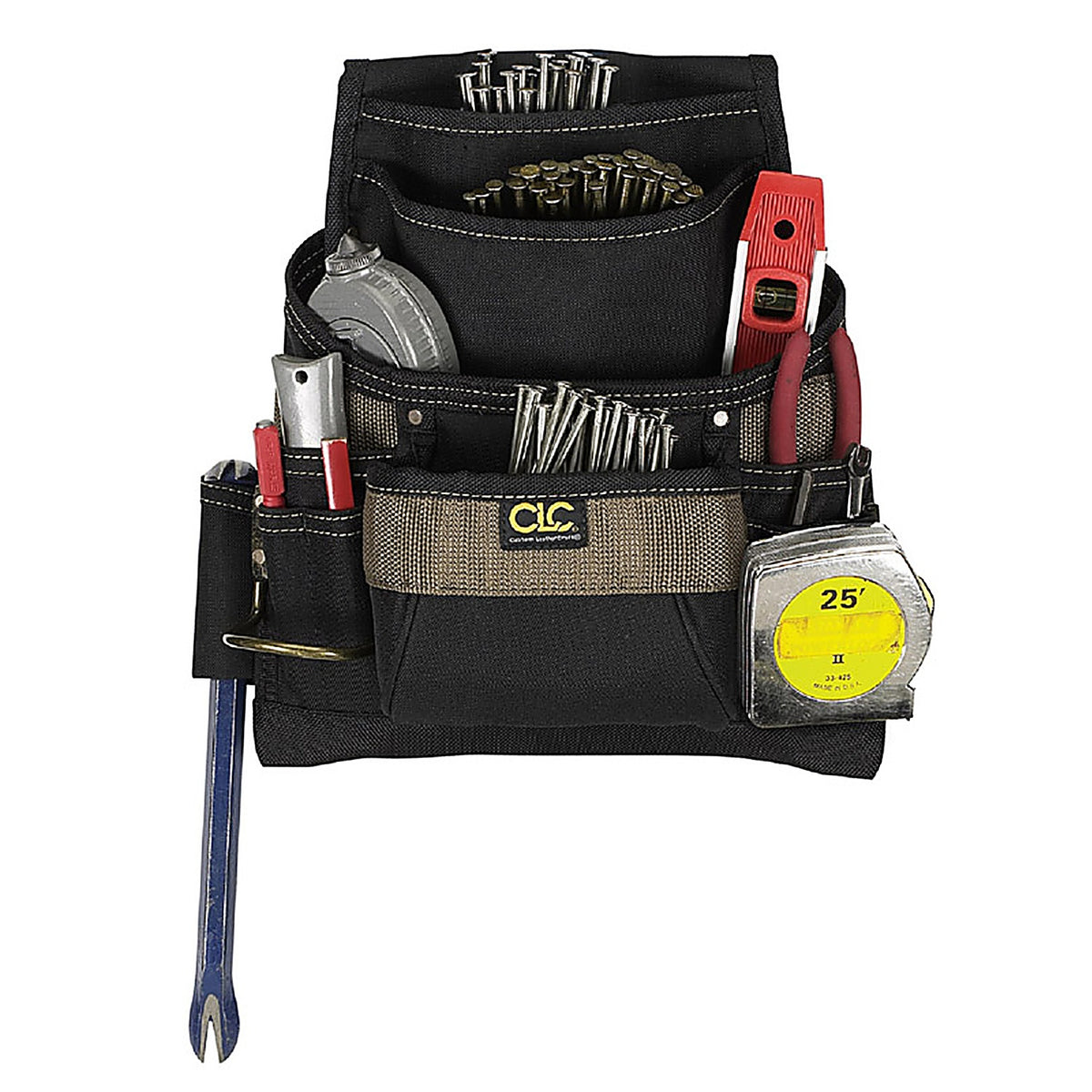 CLC - 1620 - 3.75 in. W X 14.25 in. H Polyester Tool Bag 11 pocket Black/Tan 1 pc