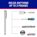 Master Magnetics - 7228 - The Magnet Source 25.5 in. Telescoping Magnetic Pick Up Tool Magnetic Pick-Up and Pointer Tool