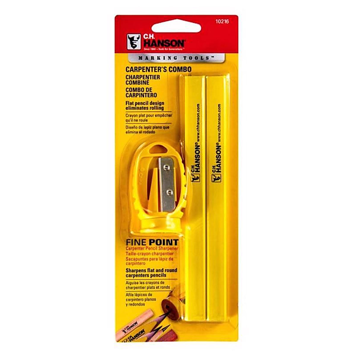 C.H. Hanson - 206 - VersaSharp 8.8 in. L x 4.2 in. W Carpenter Pencil Kit Beige Wood 3/pc.