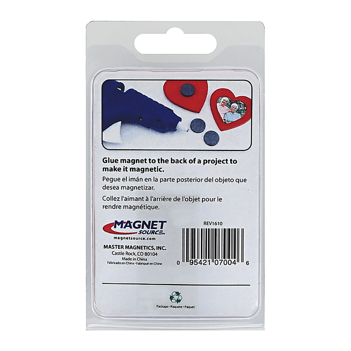 Master Magnetics - 7004 - .156 in. Ceramic Disc Magnets 0.8 lb. pull 3.5 MGOe Black 6/pc.