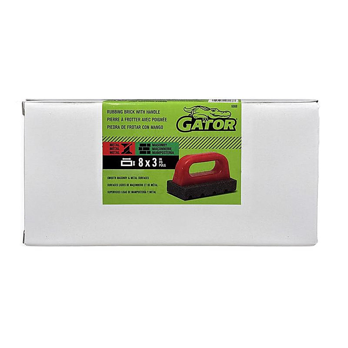 Gator - 6068 - 8 in. L Silicon Carbide Rubbing Brick 1 pc