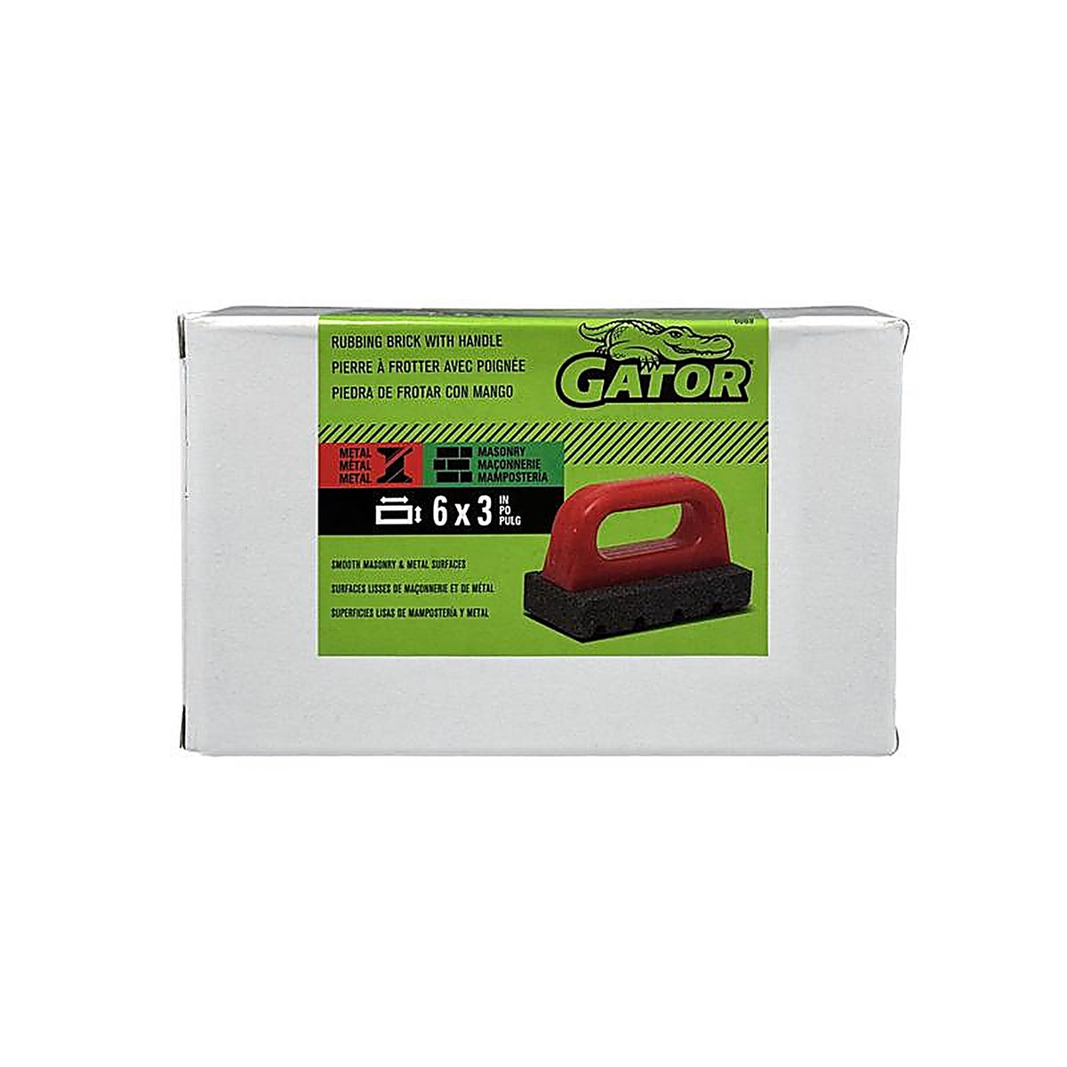 Gator - 6069 - 6 in. L Silicon Carbide Rubbing Brick 1/pc.