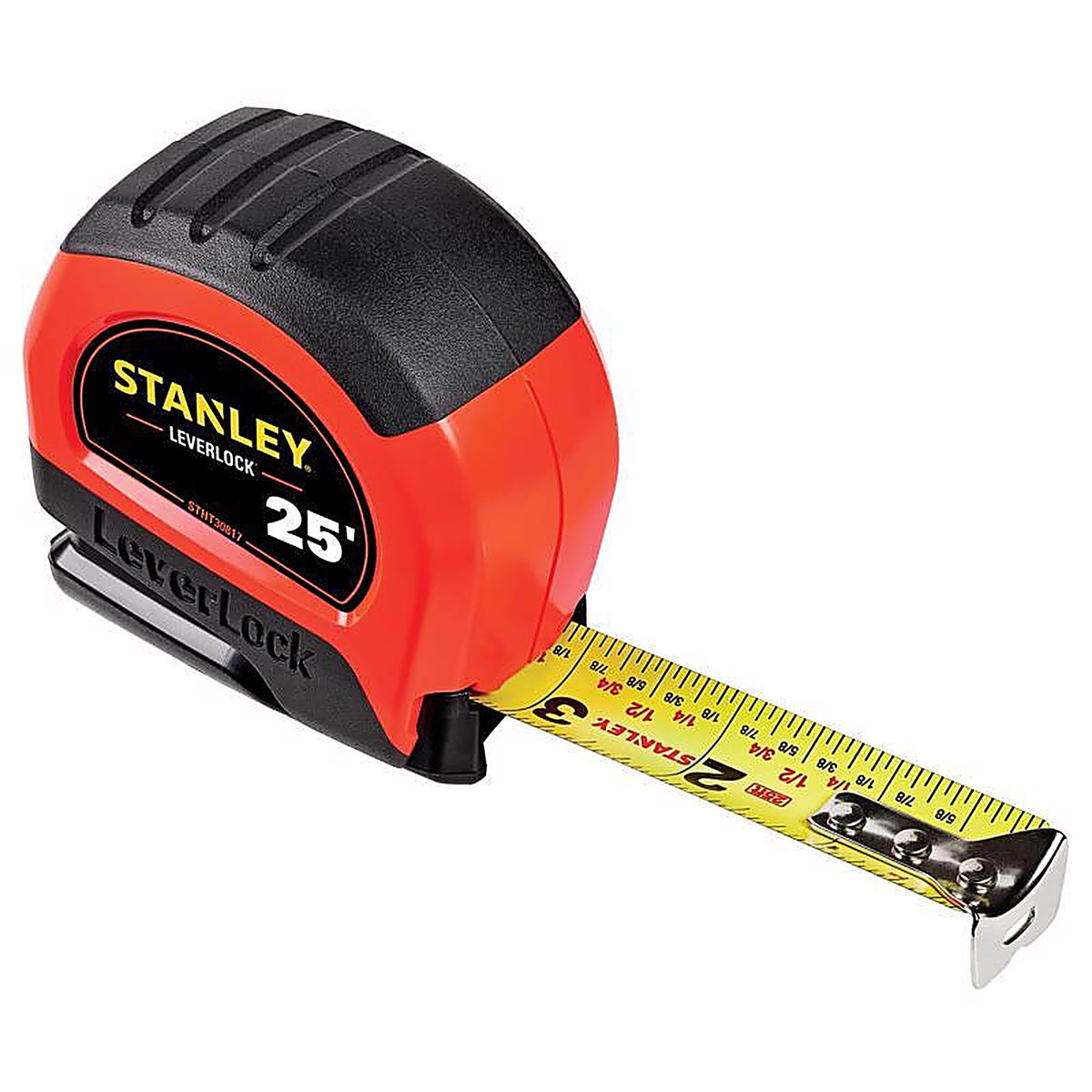 Stanley - STHT30825 - LeverLock 25 ft. L x 1 in. W Tape Measure - 1/Pack