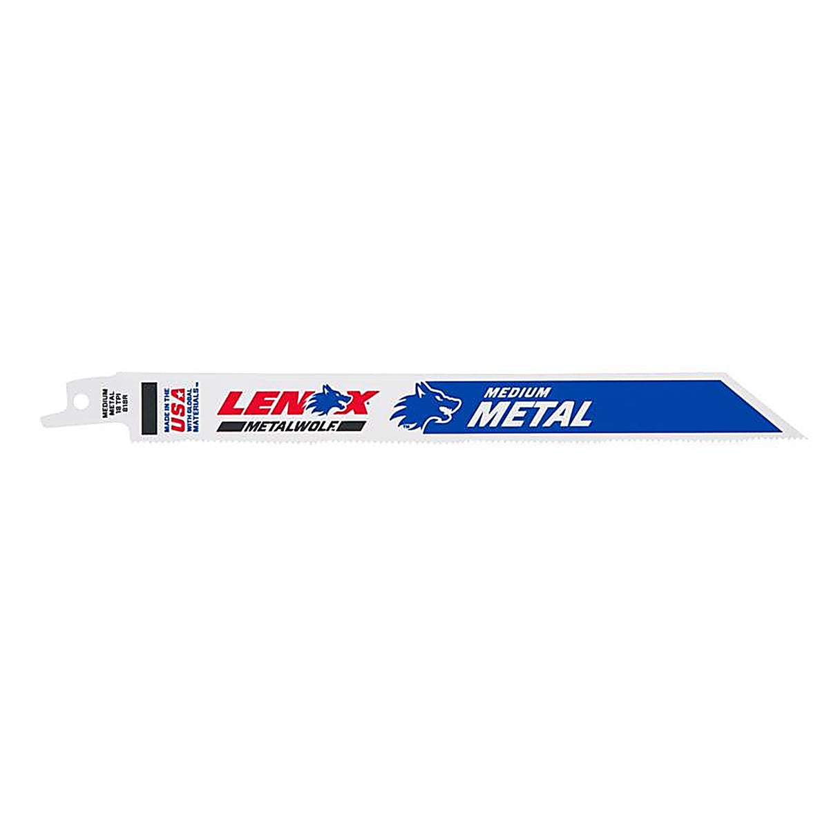 Lenox - 20563S818R - 8 in. Bi-Metal Reciprocating Saw Blade 18 TPI - 1/Pack