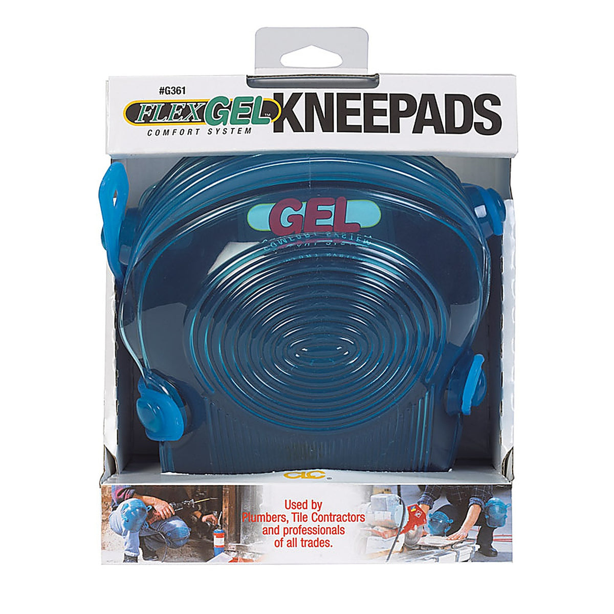 CLC - G361 - 7.75 in. L X 5.25 in. W Gel Knee Pads Blue
