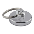 Master Magnetics - 7287 - 1-1/8 in. Neodymium Round Magnet with Ring 35 lb. pull Silver 1/pc.