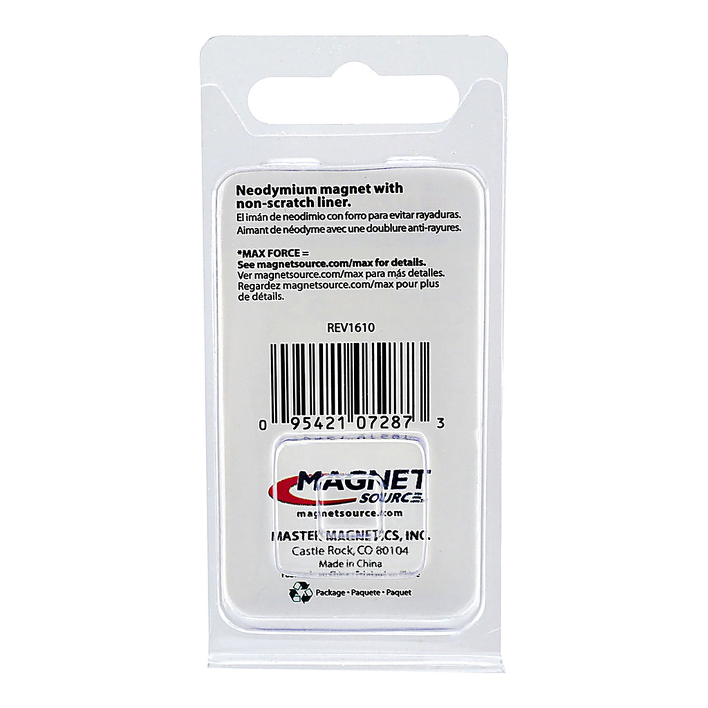 Master Magnetics - 7287 - 1-1/8 in. Neodymium Round Magnet with Ring 35 lb. pull Silver 1/pc.