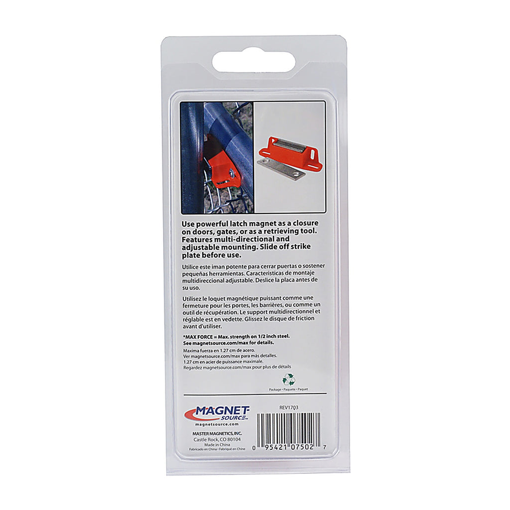 Master Magnetics - 7502 - 4.25 in. Ceramic Latch Magnet 50 lb. pull 3.4 MGOe Red 1/pc.