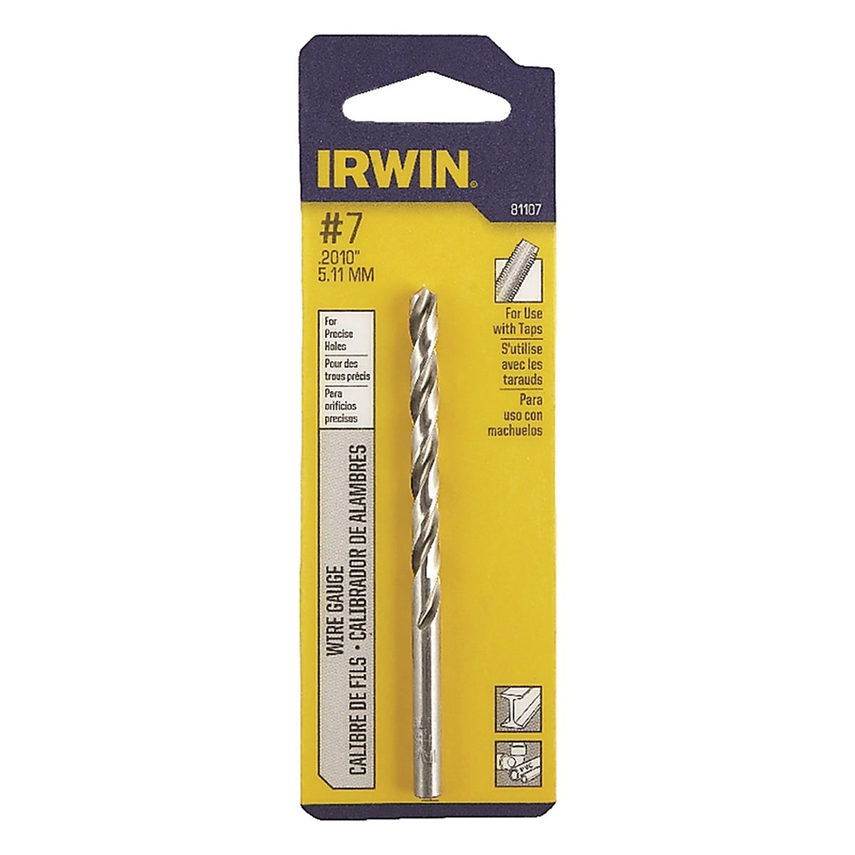 Irwin - 81107 - 2-7/16 in. x 3-5/8 in. L High Speed Steel Wire Gauge Bit 1/pc.