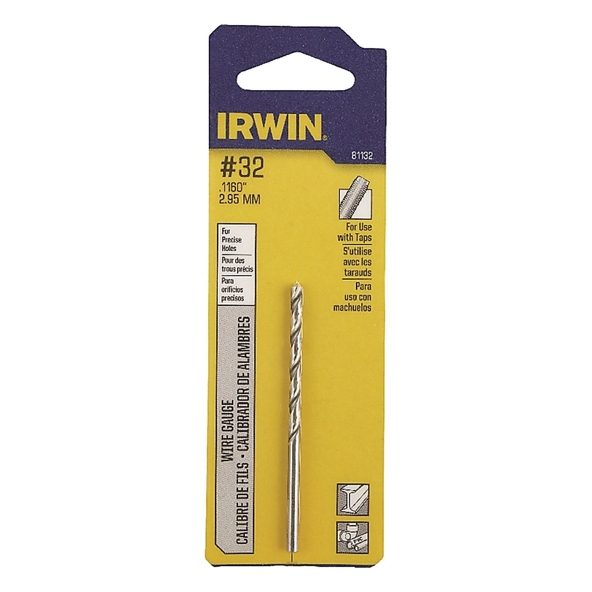 Irwin - 81132 - 1-5/8 in. x 2-3/4 in. L High Speed Steel Wire Gauge Bit 1/pc.