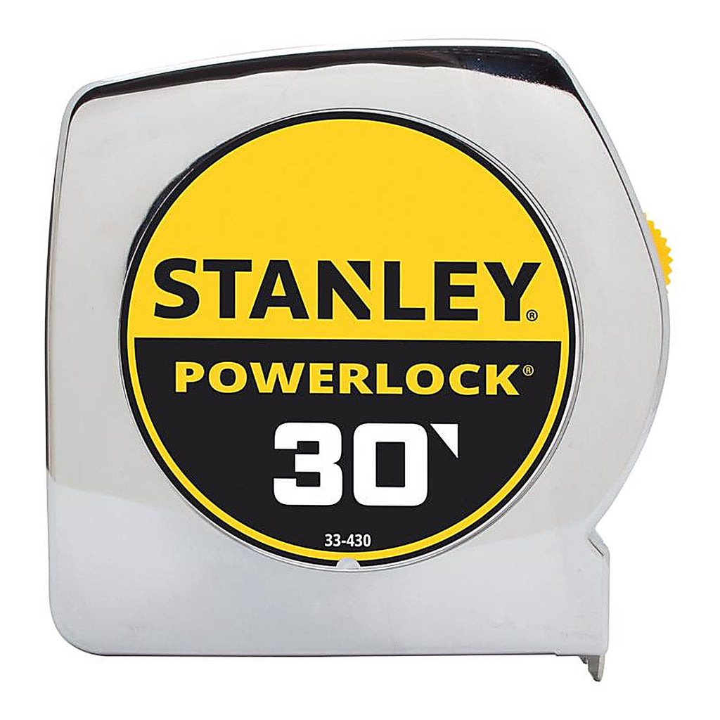 Stanley - 33-430 - PowerLock 30 ft. L x 1 in. W Tape Measure - 1/Pack