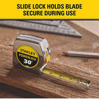 Stanley - 33-430 - PowerLock 30 ft. L x 1 in. W Tape Measure - 1/Pack
