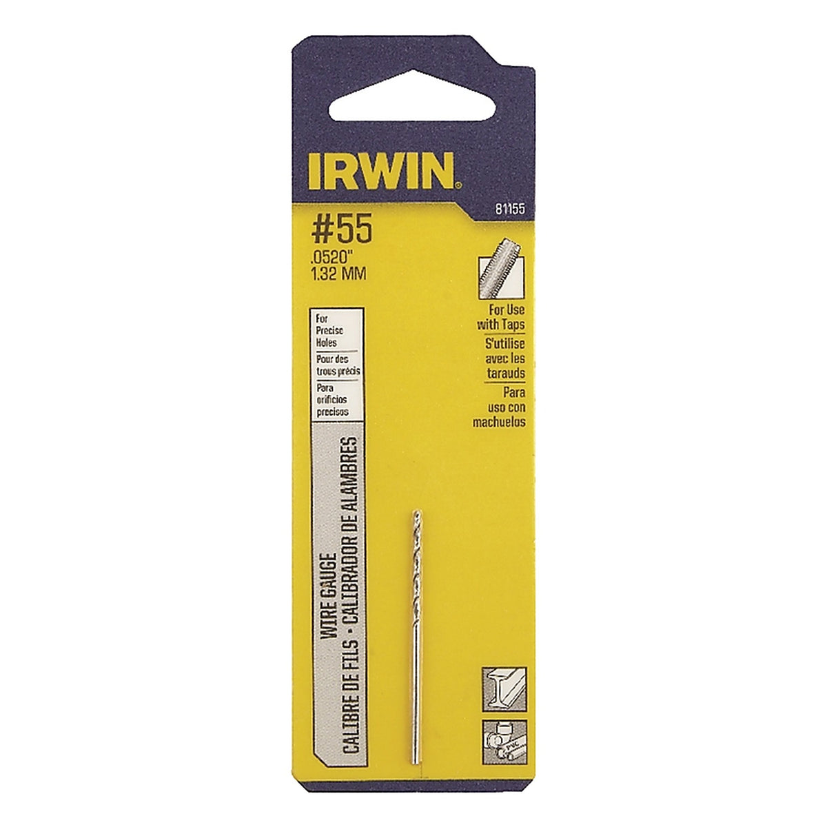 Irwin - 81155 - 7/8 x 1-7/8 in. L High Speed Steel Wire Gauge Bit 1/pc.