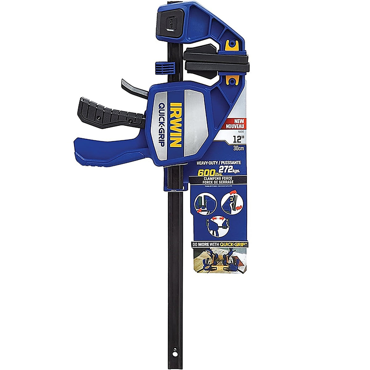 Irwin - 1964712 - Quick-Grip XP600 12 in. x 3-3/4 in. D Bar Clamp 600 lb.