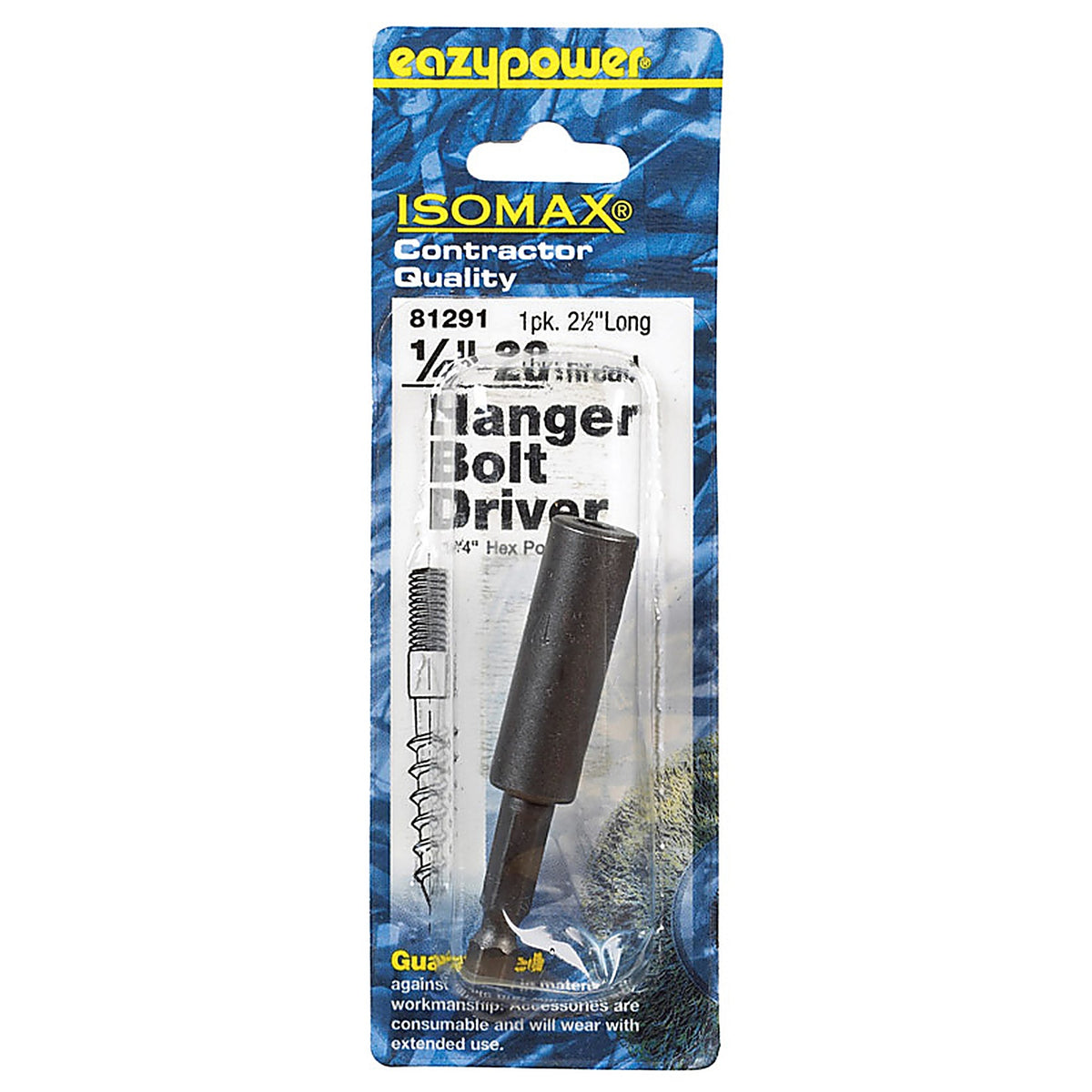 Eazypower - 81291 - Isomax Hex 1/4 in.-20 X 2-1/2 in. L Screwdriver Bit Adapter Steel 1 pc