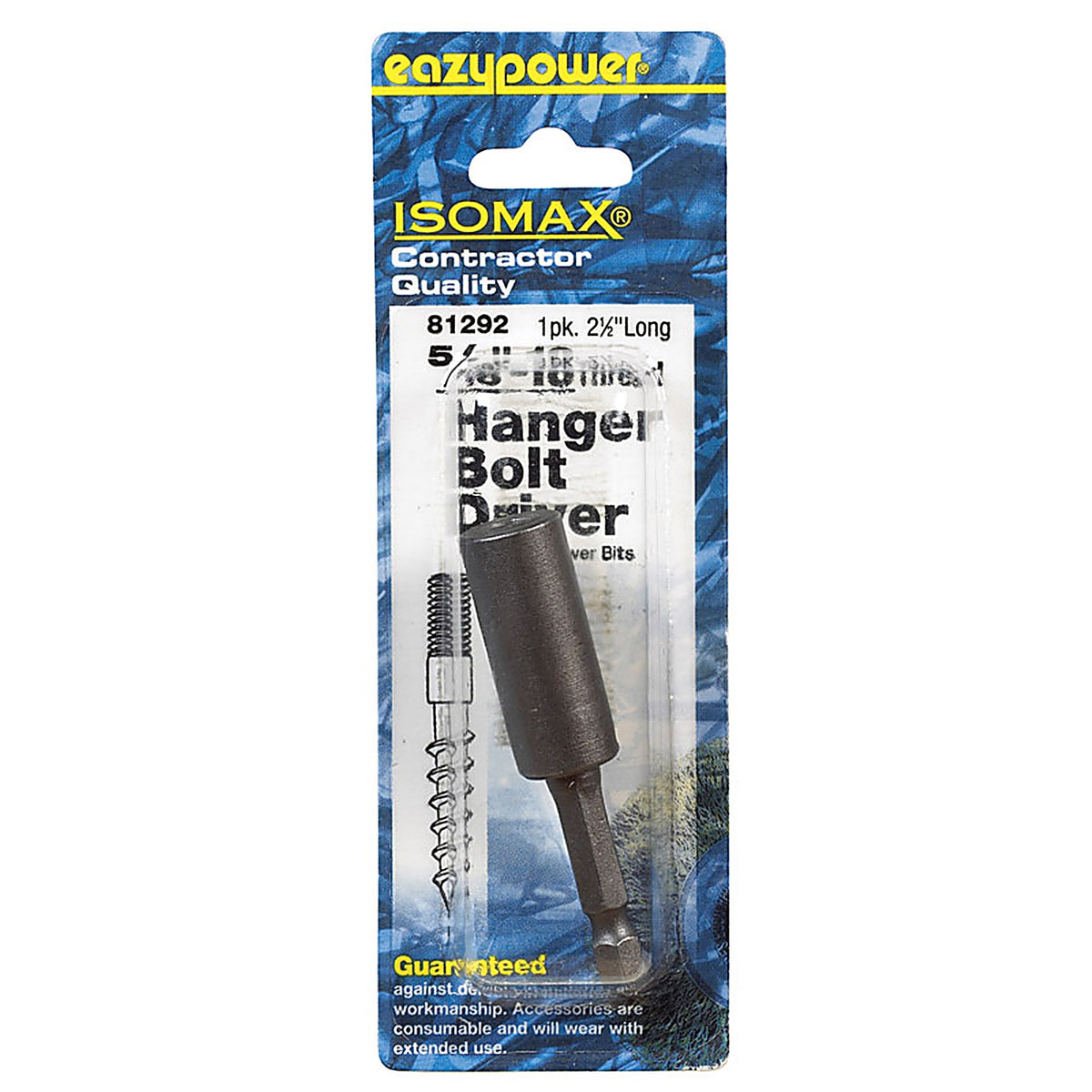 Eazypower - 81292 - Isomax Hex 5/16 in.-18 in. X 2.5 in. L Screwdriver Bit Adapter Steel 1 pc