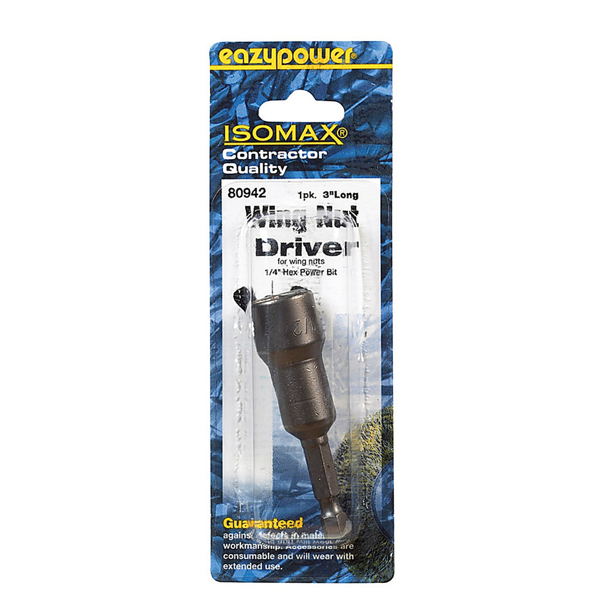 Eazypower - 80942 - Isomax 1/4 in. Steel SAE Wing Nut Driver - 1/Pack