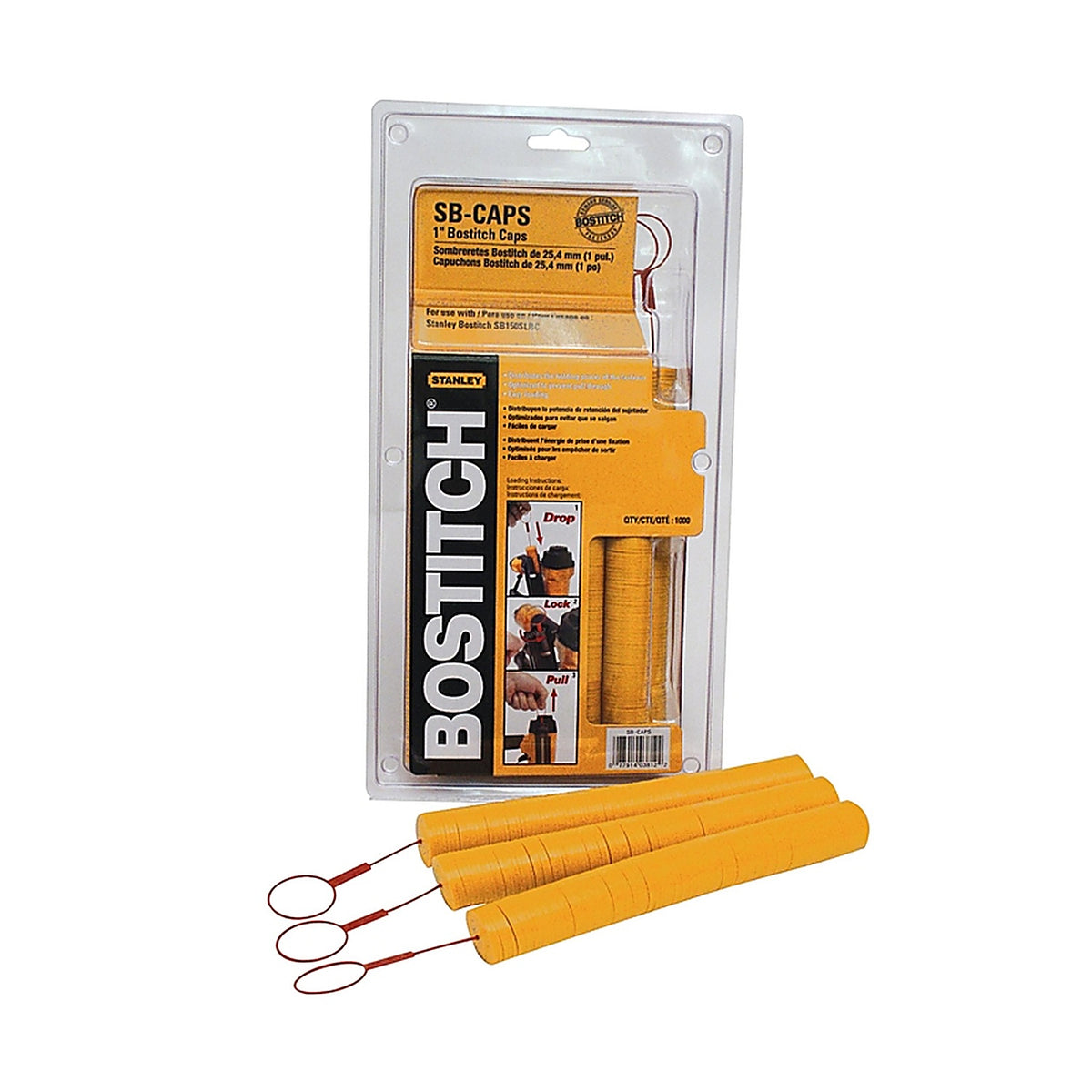 Stanley Bostitch - SB-CAPS - 1 in. W x 1 in. L 18 Ga. Medium Crown Button Caps - 1000/Pack