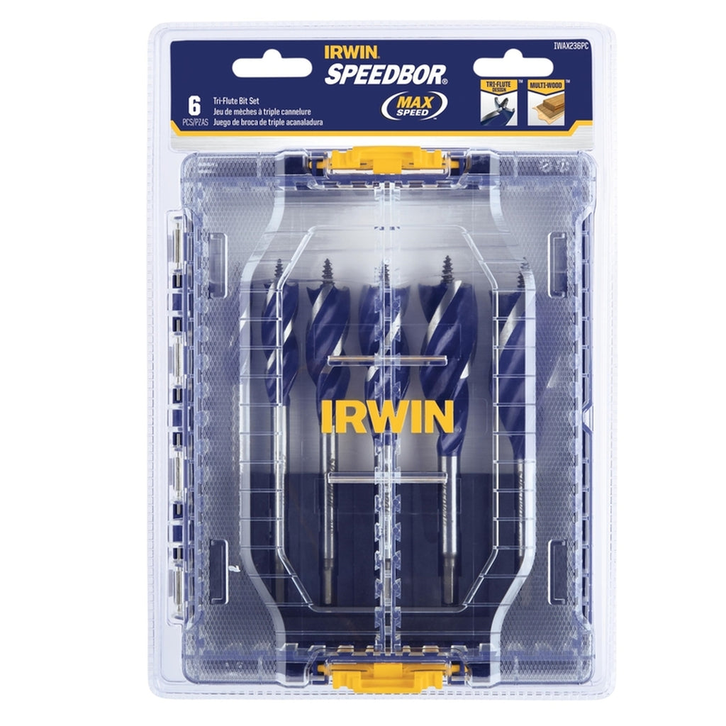 Irwin - IWAX236PC - Speedbor Carbon Steel Spade Bit Set 6/pc.