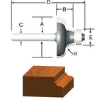 Vermont American - 23146 - 1-1/2 in. D X 1/4 in. R X 2-1/4 in. L Carbide Tipped Ogee Router Bit