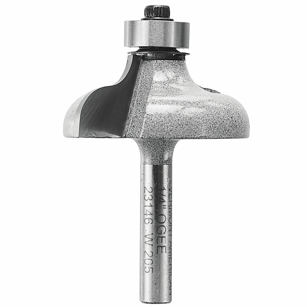 Vermont American - 23146 - 1-1/2 in. D X 1/4 in. R X 2-1/4 in. L Carbide Tipped Ogee Router Bit