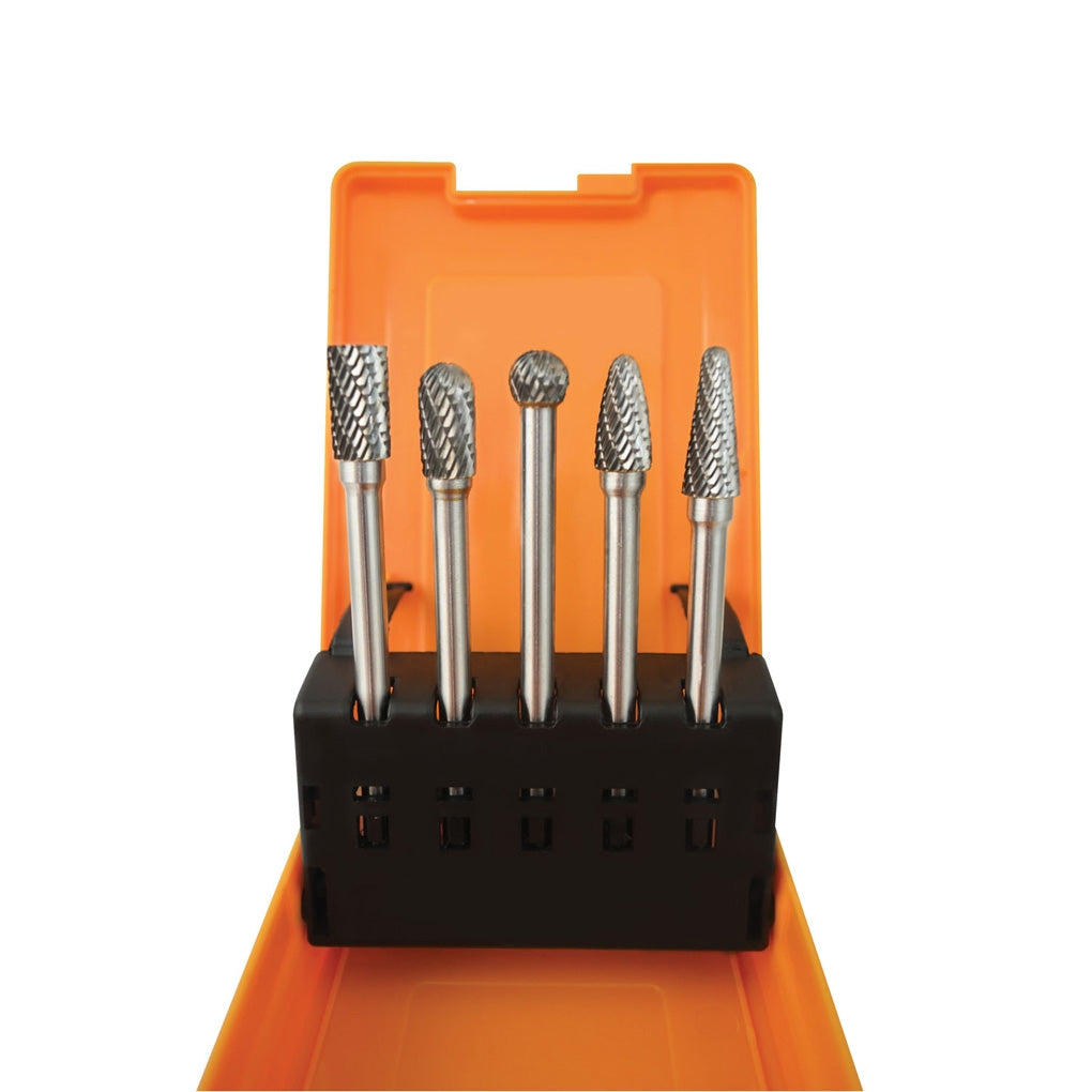 Astro Pneumatic - 2185 - 5 Pc. 1/4 in x 4.5 in Double Cut Carbide Burr Set