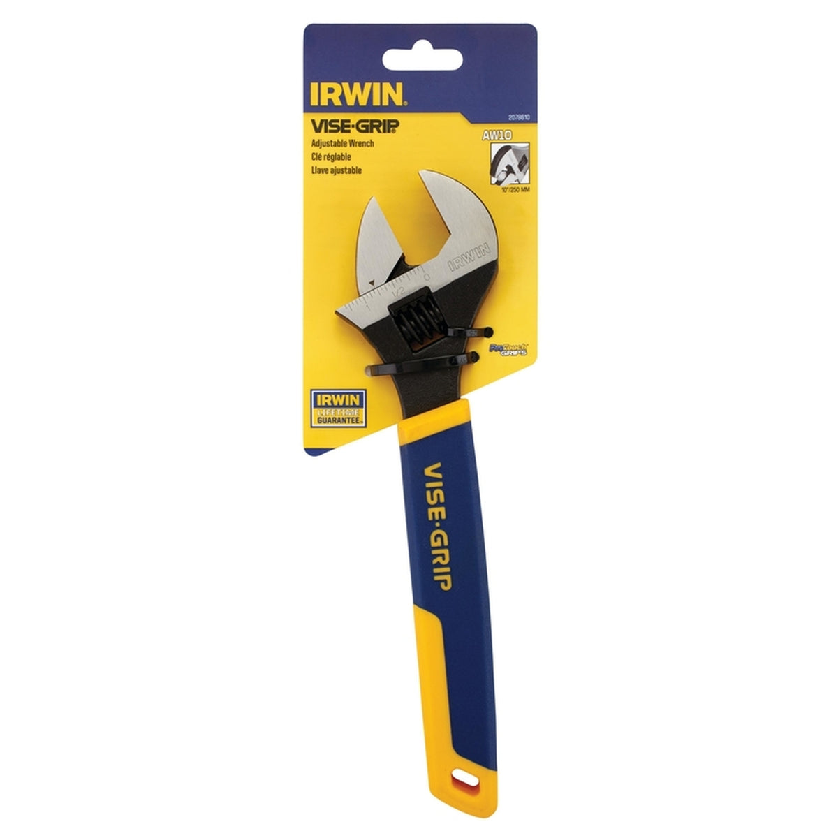 Irwin - 2078610 - Vise-Grip 1-1/4 x 10 in. L Metric and SAE Adjustable Wrench 1/pc.