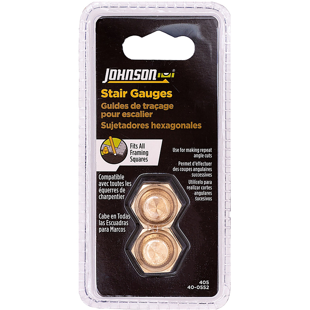 Johnson - 405 - 1/2 in. L x 1/2 in. H Brass Framing Square Gold