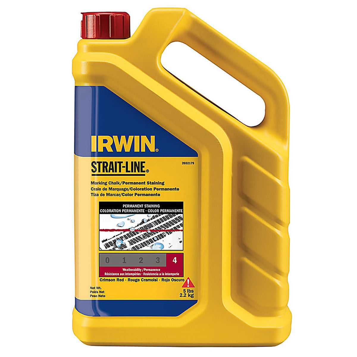 Irwin - 4935525 - Strait-Line 4 lb Permanent Marking Chalk Crimson Red 1 pk