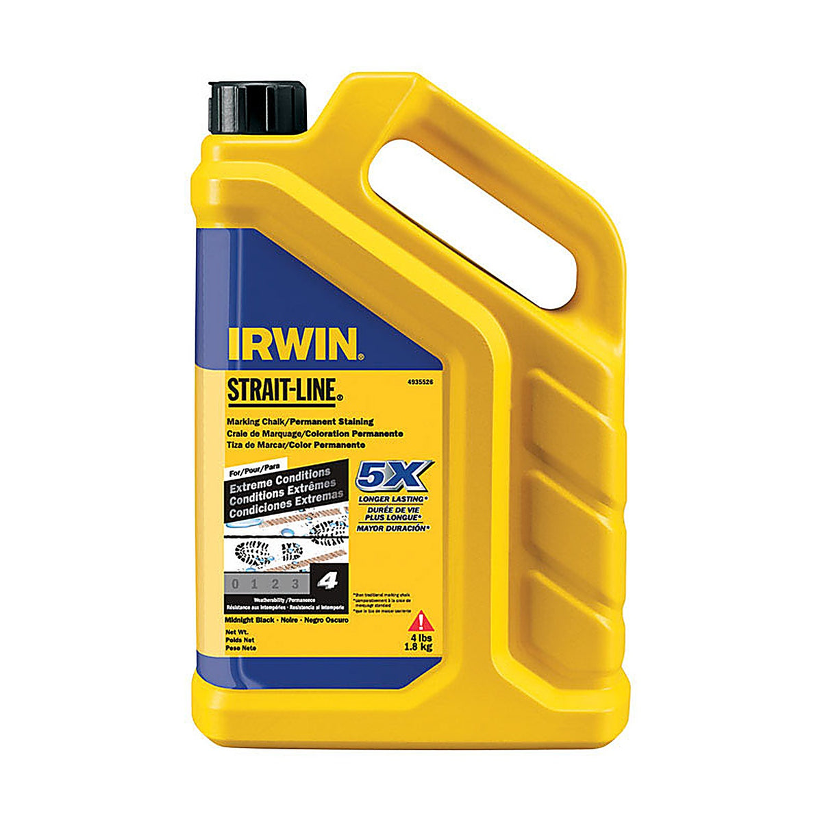 Irwin - 4935526 - Strait-Line 4 lb Permanent Marking Chalk Midnight Black 1 pk