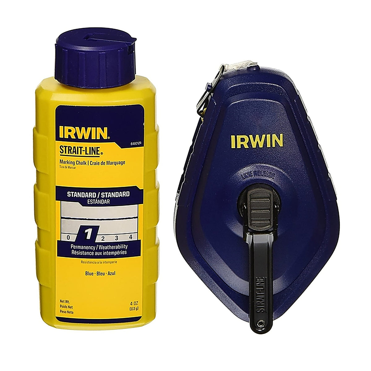Irwin - 1932883 - Strait-Line 4 oz. Blue Fast Retrieve Chalk and Reel Set 100 ft.