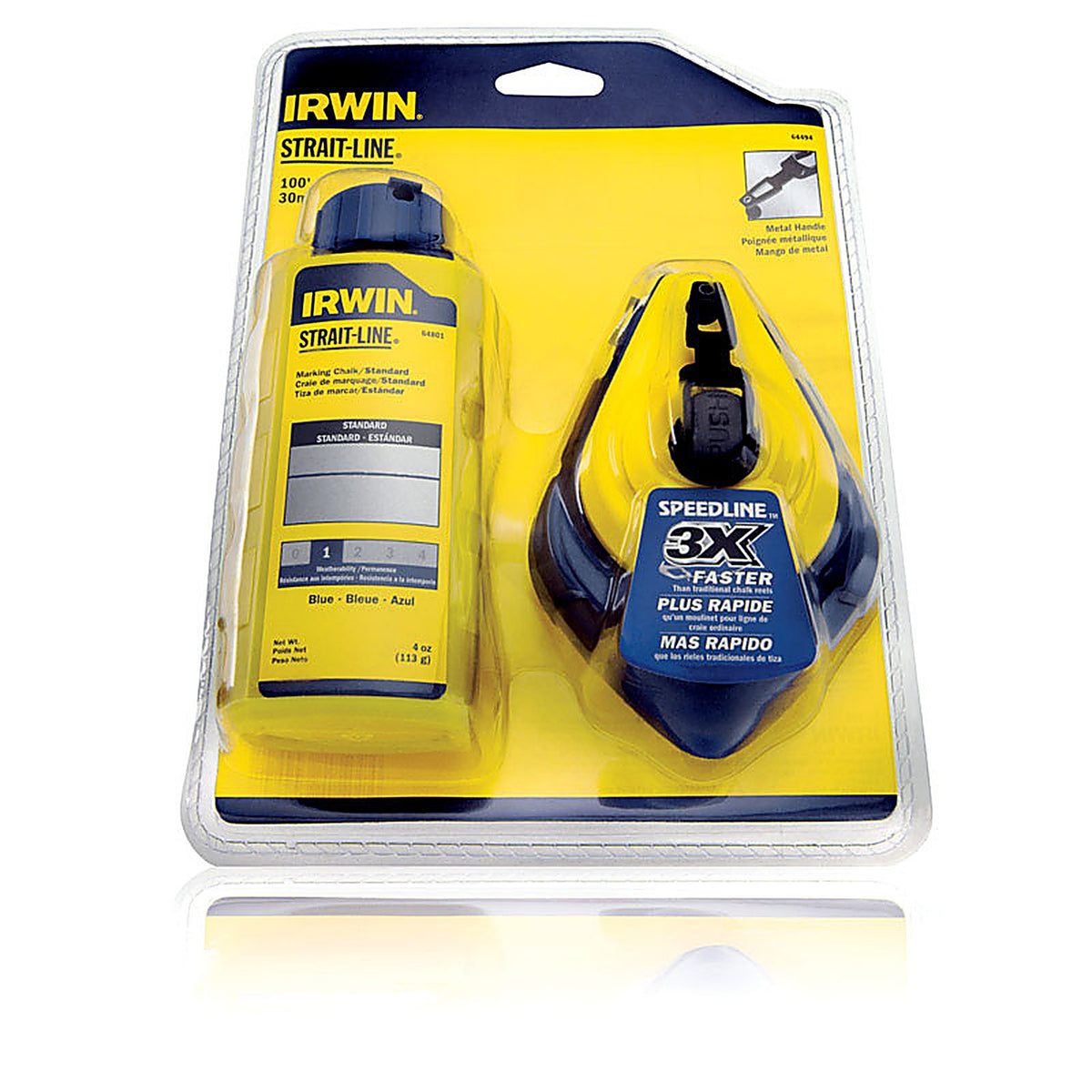 Irwin - 1932883 - Strait-Line 4 oz. Blue Fast Retrieve Chalk and Reel Set 100 ft.