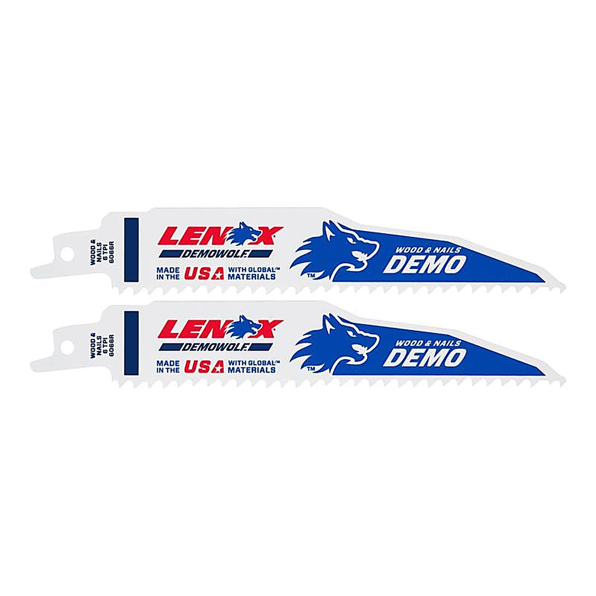 Lenox - 205126066R - 6 in. Bi-Metal Reciprocating Saw Blade 6 TPI - 2/Pack