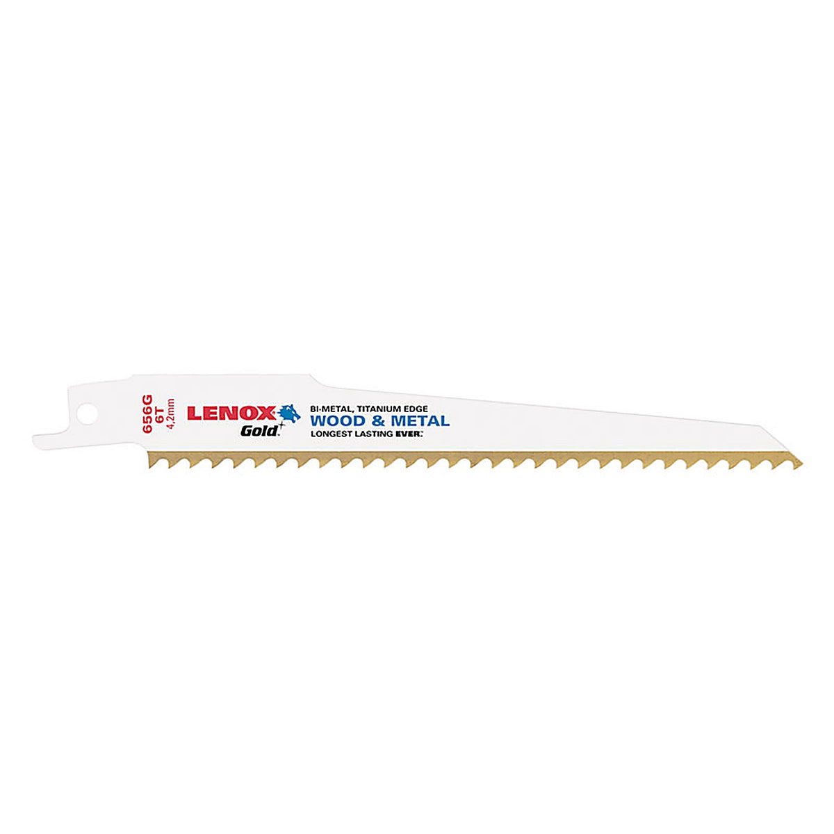Lenox - 21060656GR - Gold 6 in. Bi-Metal Reciprocating Saw Blade 6 TPI 5 pk