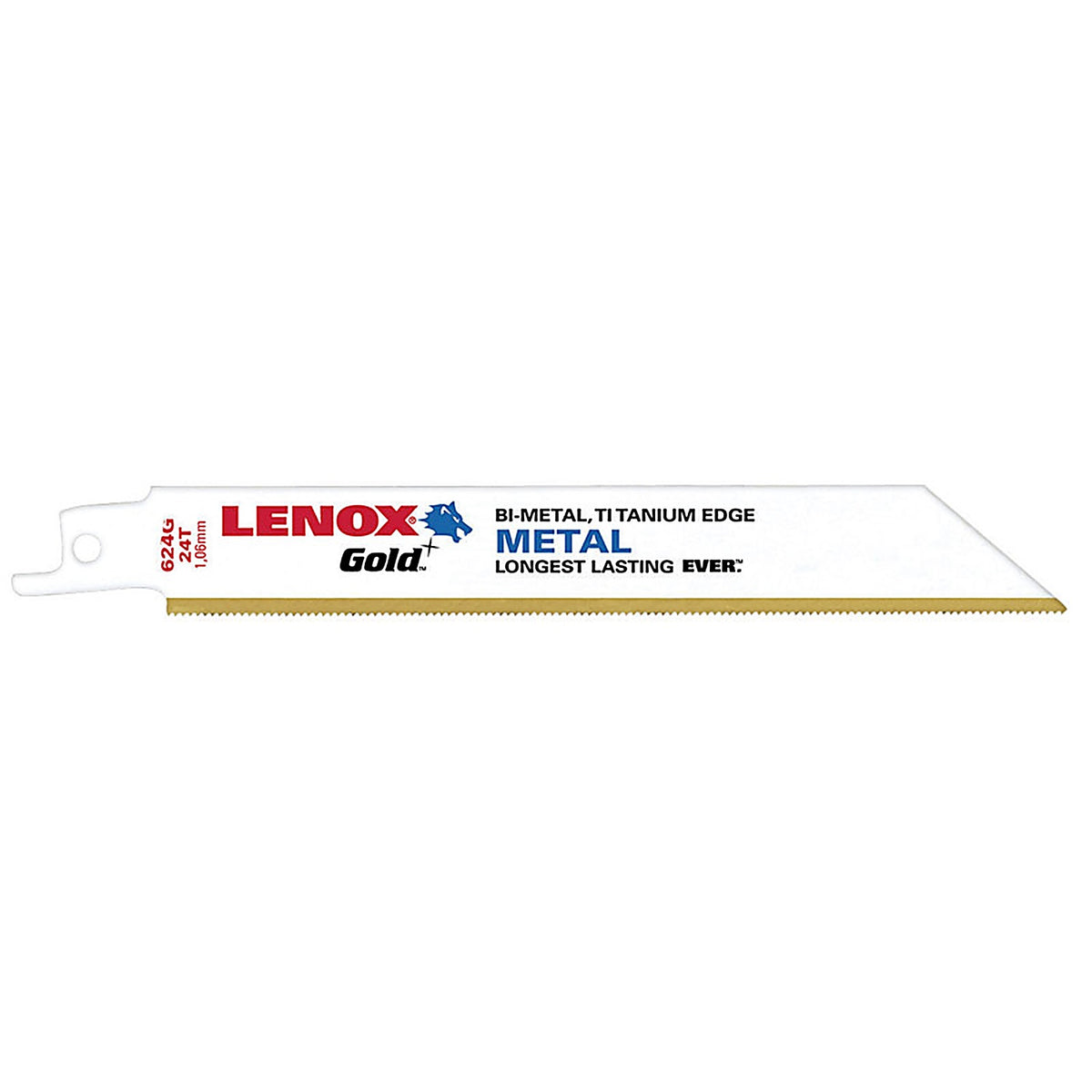 Lenox - 21072624GR - Gold 6 in. Bi-Metal Reciprocating Saw Blade 24 TPI - 5/Pack