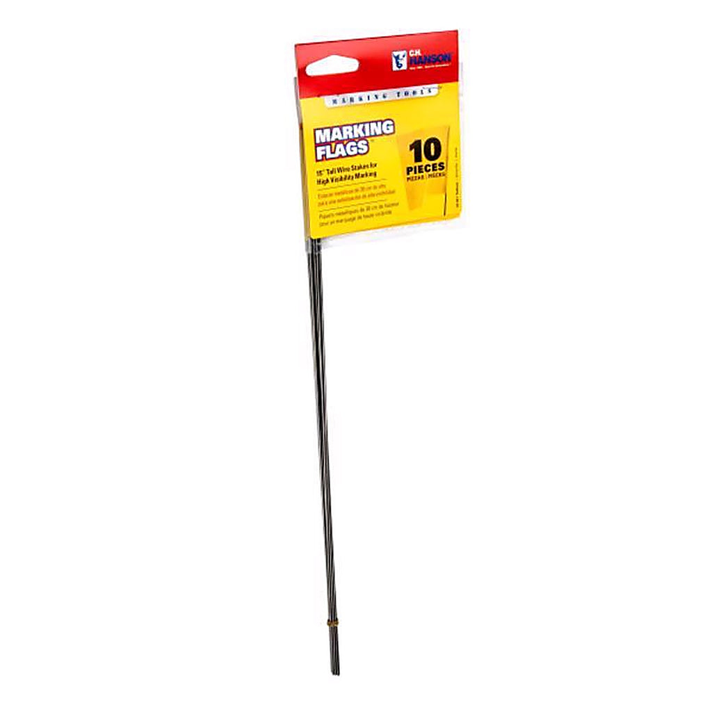 C.H. Hanson - 15181 - 15 in. Yellow Marking Flags Polyvinyl - 10/Pack