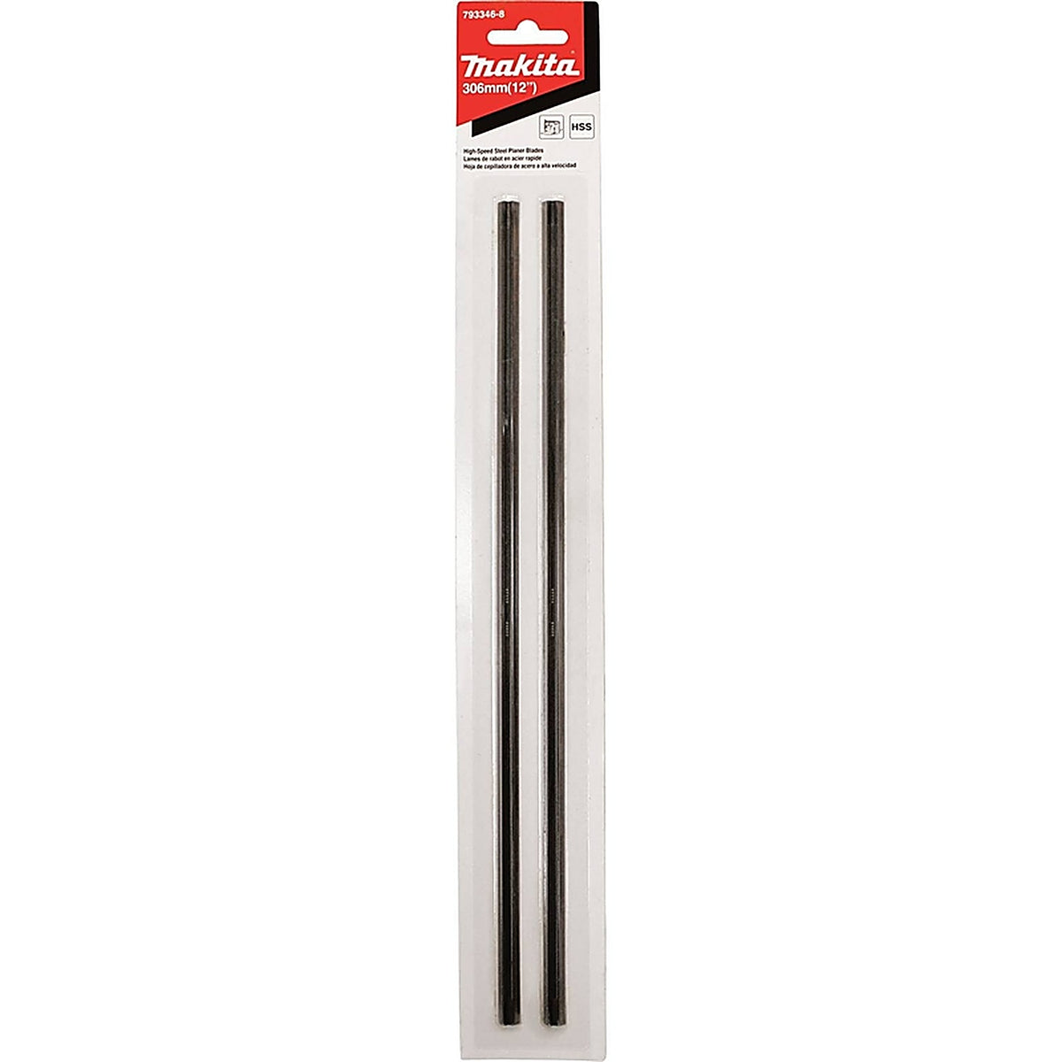 Makita - 793346-8 - Double Edge 12 in. L High Speed Steel Planer Blade Double-Edged 2 pk