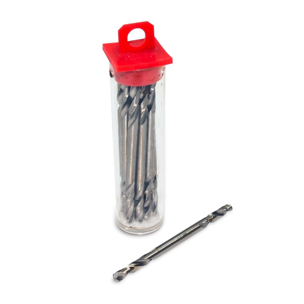 AES|221|Stubby Drill Bit, 1/8 in Dia, 2 - 1/4 in OAL, 135 deg, High Speed Steel