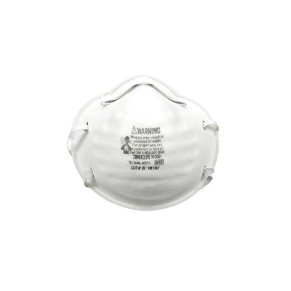 3M - 8200H10-DC - N95 Sanding and Fiberglass Respirator White 10 pc