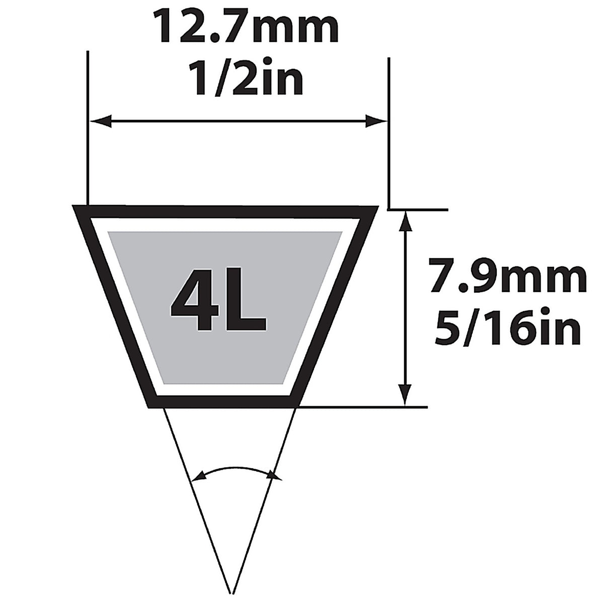 Mitsuboshi - 4L630A - FHP 4L630 General Utility V-Belt 0.5 in. W x 63 in. L For Fractional Horsepower Motors