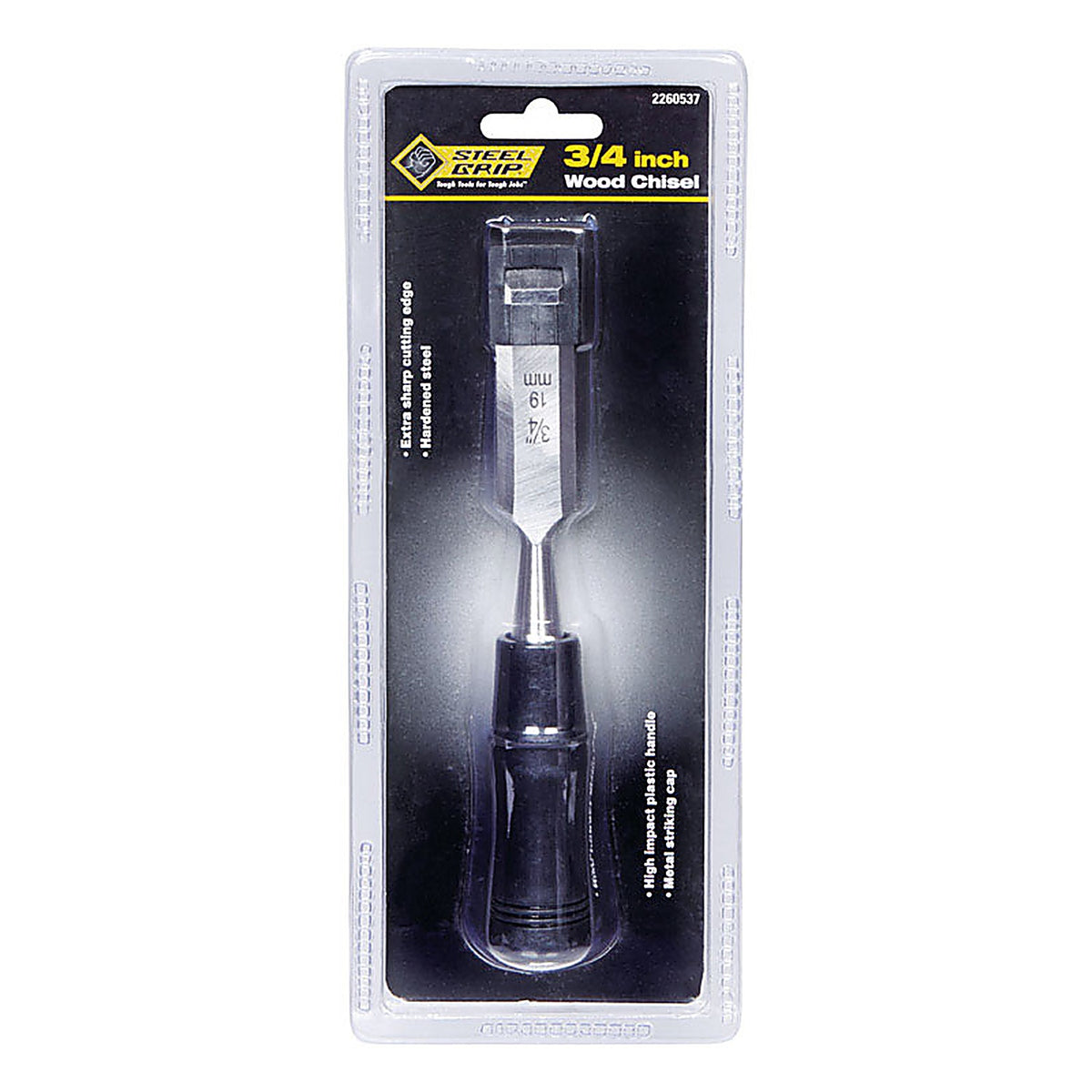 Steel Grip - 2260537 - 3/4 in. W x 4 in. L Hardened Steel Wood Chisel Black - 1/Pack