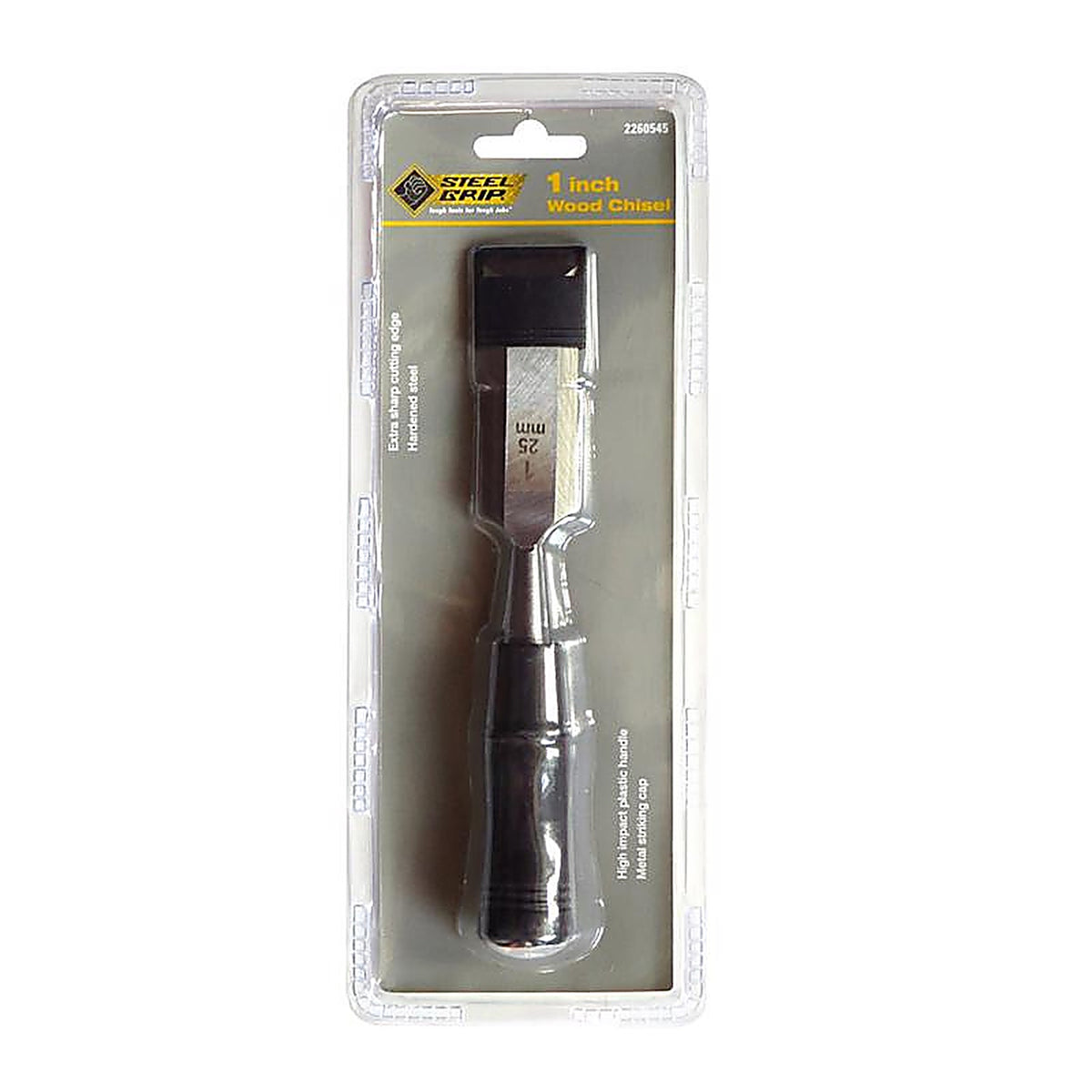 Steel Grip - 2260545 - 1 in. W x 4 in. L Hardened Steel Wood Chisel Black - 1/Pack