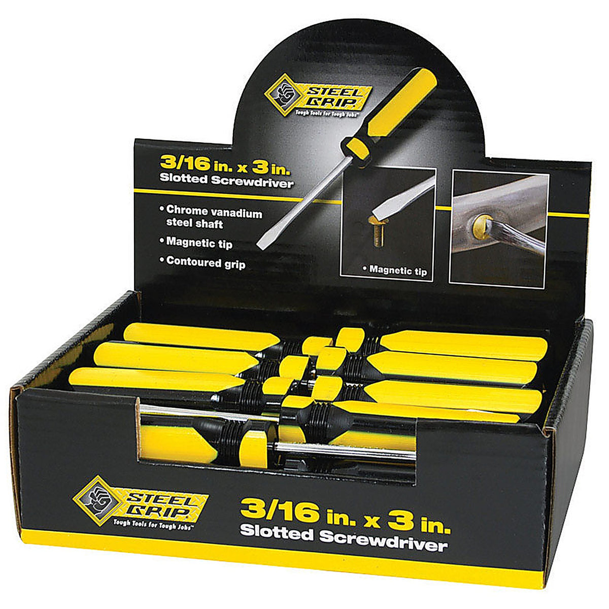 Steel Grip - 2265338 - 3/16 in. x 3 in. L Slotted Screwdriver 1/pc.